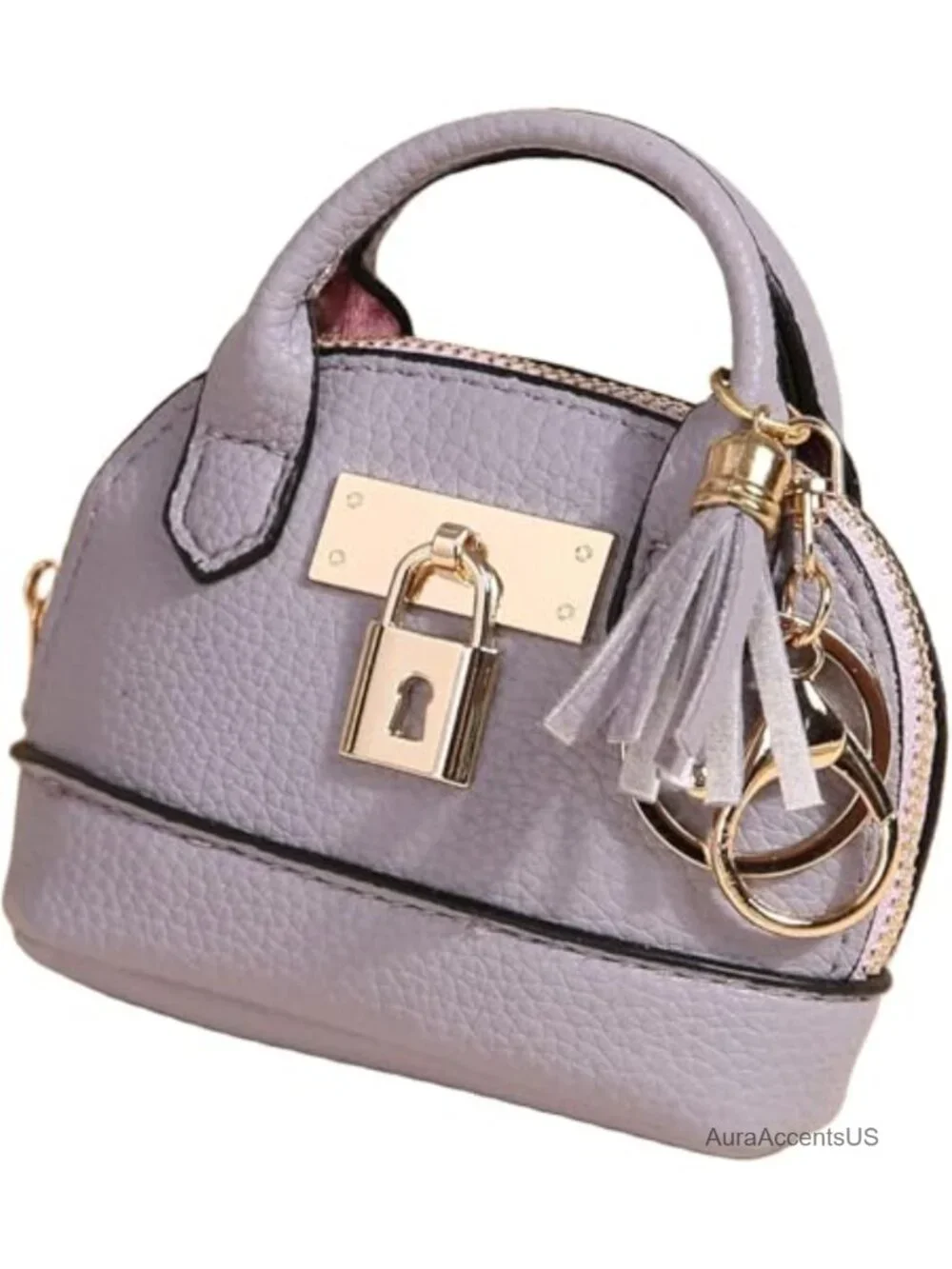 Mini Tote Purse Keychain PU Leather Coin Wallet